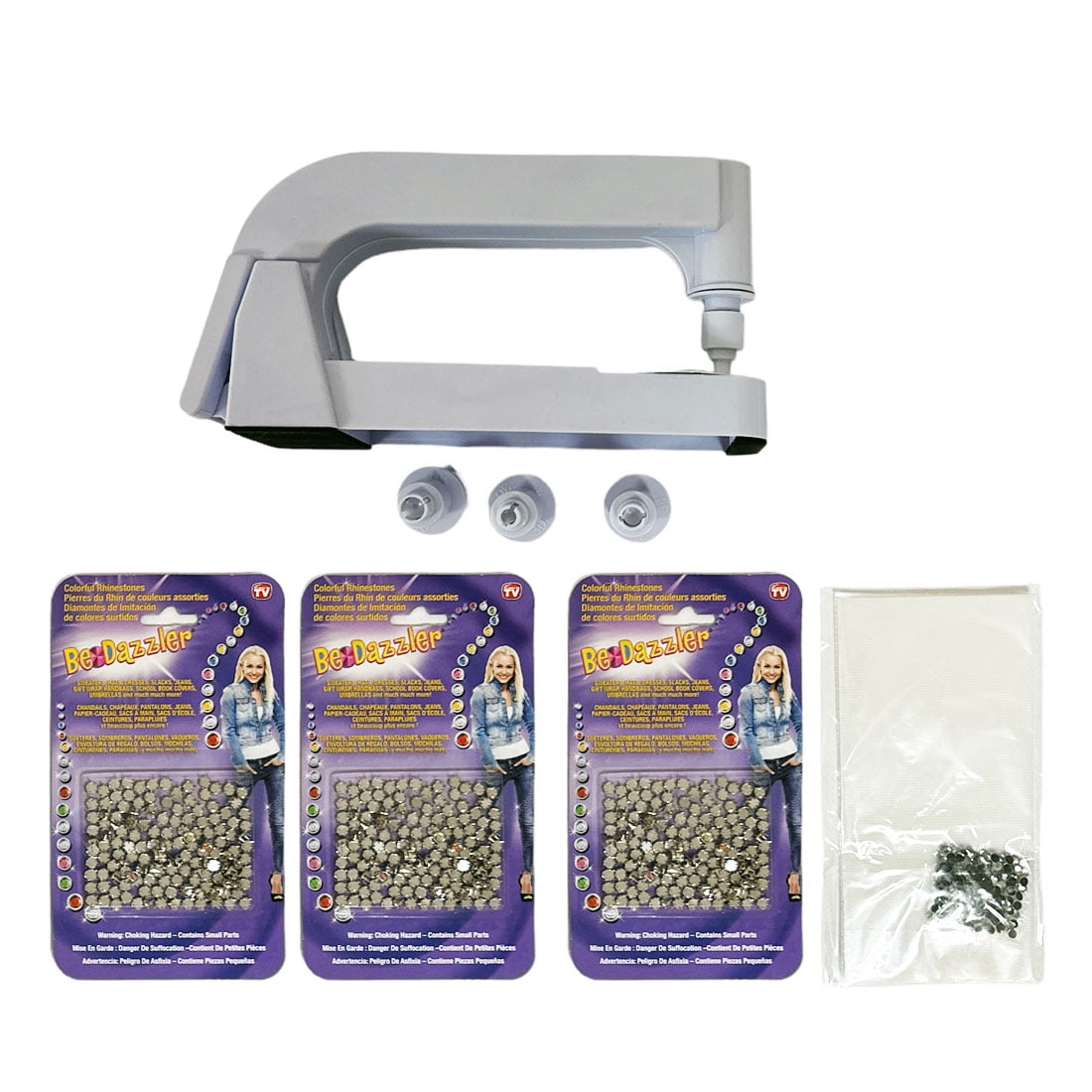 TV Time Direct - Bedazzler DELUXE Assorted Rhinestone Kit Decor Hat Shirt Belt Scarf - 600 Clear