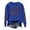 Blue, variant on TIANZEN Full Sleeve Crewneck Sweatshirts For Women Long Sleeve Football Graphic Printed Hoodless Pullover Sweatshirts Top Blouse Hoodie Women Full Zip