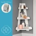 thumbnail image 6 of RiverRidge Amery 3-Tier Bathroom Corner Wall Mount Shelf Office Display Shelf - White, 6 of 8
