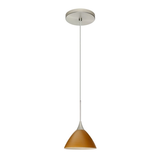 Besa Lighting - Domi-One Light Cord Pendant with Flat Canopy-5 Inches Wide by 10