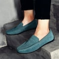 thumbnail image 3 of Suede Leather Men Casual Shoes Loafers Leather Driving Moccasins Slip on Shoes, 3 of 5