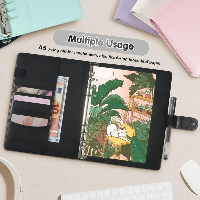 UniMall A5 Photocard Holder and Binder, PU Leather 6-Ring Album