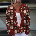 thumbnail image 2 of DDAPJ pyju Vintage Sweaters for Women Xmas Fair Isle Graphic Knit Cardigans Ugly Button Down Long Sleeve Coats Womens Gifts for Christmas Clearance Sales Today Clearance Multicolor L, 2 of 4