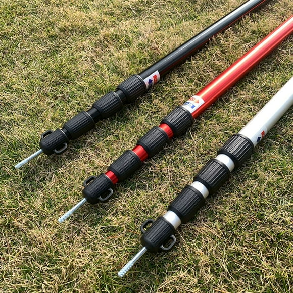 Tent Pole,Poles Portable Tent Poles Adjustable Tent Tarp Poles Adjustable Siuke Tarp Tent Poles Canopy Rain Shelter Red Tarp Pole Tarp Xinzy Poles Ment Canopy