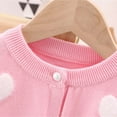 thumbnail image 5 of Ruyang Girl's Knit Cardigan Toddler Girls Valentine Sweater Kids Button Down Knitted Sweater Heart Graphic Crewneck Sweatshirt, 5 of 9