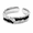 Shadow Ring, variant on Shadow Qinggang Silver Ring Adjustable Open Band Hypoallergenic Matte Black Enamel Wave Textured Punk Jewelry for Men and Women, Daily Streetwear & Couples Gift