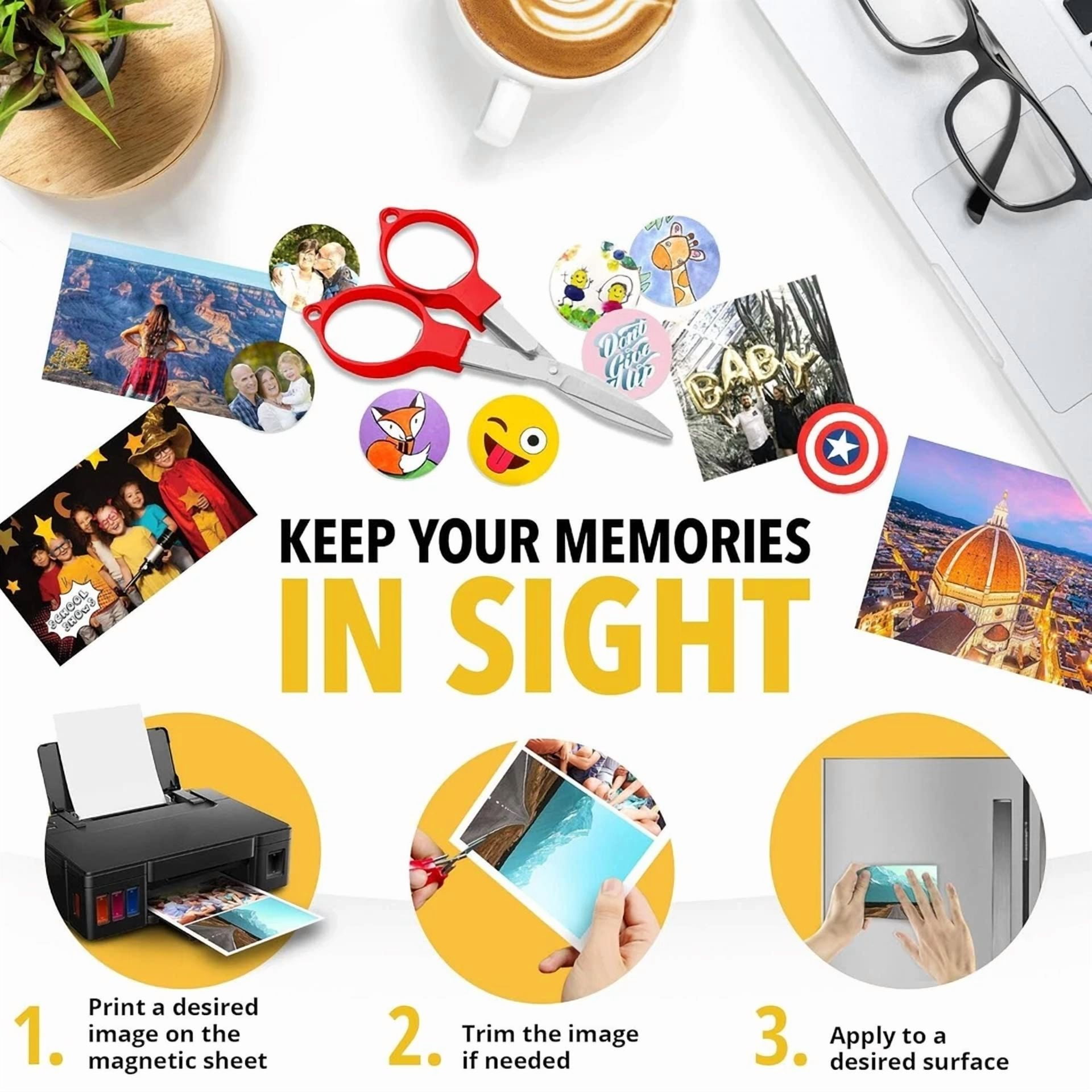 Printable Magnetic Sheets, Magnet Paper For Diy Stickers, Imánes 8.5X11, 3Pcs