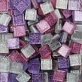 thumbnail image 5 of 50PCS Diy Mix Color Glitter Glass Mosaic Stones Mosaic Tiles Glass Pebbles Crafts Material Puzzle For Diy Mosaic Making 10*10mm, 5 of 7
