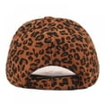 thumbnail image 6 of Leopard Washed Distressed Messy Criss-Cross Ponytail Hat Cheetah Animal Print Baseball Cap, 6 of 7