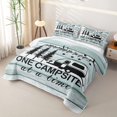 thumbnail image 3 of Erosebridal Happy Camping Quilt Full, Watercolor Old Barn Door Full Bedspread Sets, 3pcs 1 Coverlet and 2 Pillowcases, 3 of 7