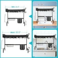 thumbnail image 4 of Over Sink Stainless Steel Dish Drying Rack, Adjustable Multifunctional Dish Drainer for Kitchen Storage Countertop Organization, 25.6-35.5in, 4 of 6
