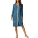 thumbnail image 1 of VESTIDO DE PIJAMA Botón Abajo de Manga Larga para Mujeres INSPIRE CHIC S Azul, 1 of 6
