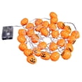 thumbnail image 1 of Small Halloween LED Pumpkin Color Decoration Warm String Sliced Home Decor, 1 of 9