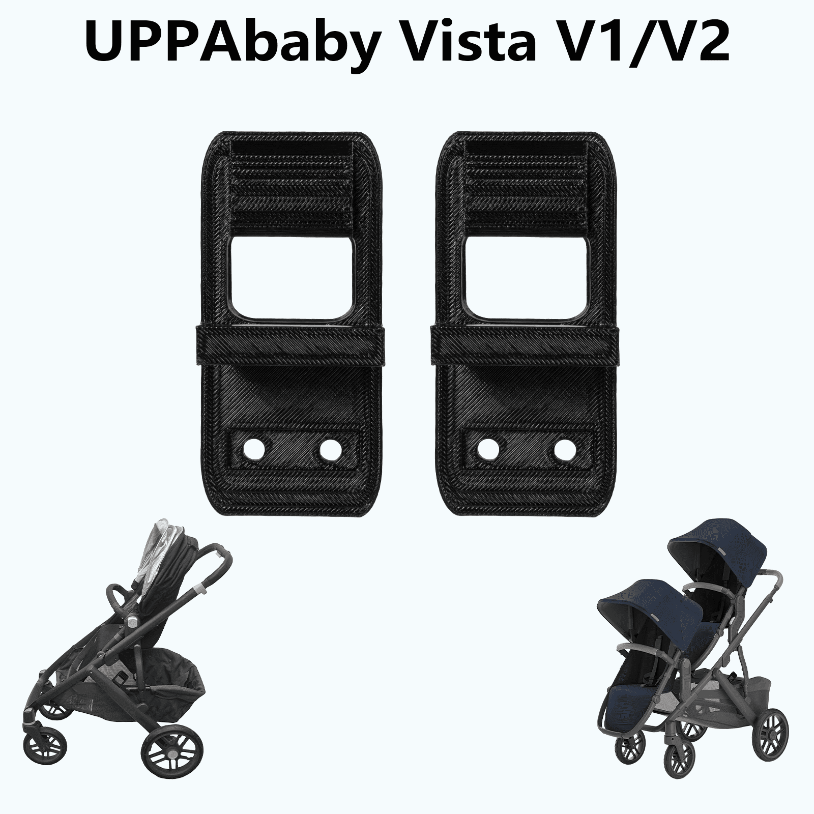 Stroller Replacement Latch Compatible with UPPAbaby Vista V1/V2 Strollers - Easy Install, Durable Plastic - Fix Broken or Lost Latch 2pc