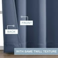 thumbnail image 7 of OVZME Denim Blackout Curtains for Bedroom 63 Inch Long 2 Panels, Solid Thermal Insulated Drapery with Rod Pocket for Energy Saving, Room Darkening Window Drapes, 40W x 63L Inch, Denim, 7 of 7