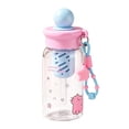 thumbnail image 2 of Cute Kawaii Water Bottle with Strap & Filter, Leakproof Portable Reusable Plastic Water Bottle for Women, Cartoon Animal Design Clear Drink Cup for Office, Travel, Outdoor Sports, 2 of 9