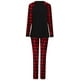 thumbnail image 3 of Conjunto de pijamas navideños a juego para la familia Ropa de dormir Mono con capucha con capucha para la familia Ormromra CJWUS-1654, 3 of 7