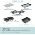 thumbnail image 3 of 7-Piece Nesting Bakeware Set - Carbon Steel Nonstick Baking Sheet, Loaf Pan, Muffin Pan, Cake Pan, Roaster and Cooling Rack - Space-Saving Kitchen Essentials, 3 of 4