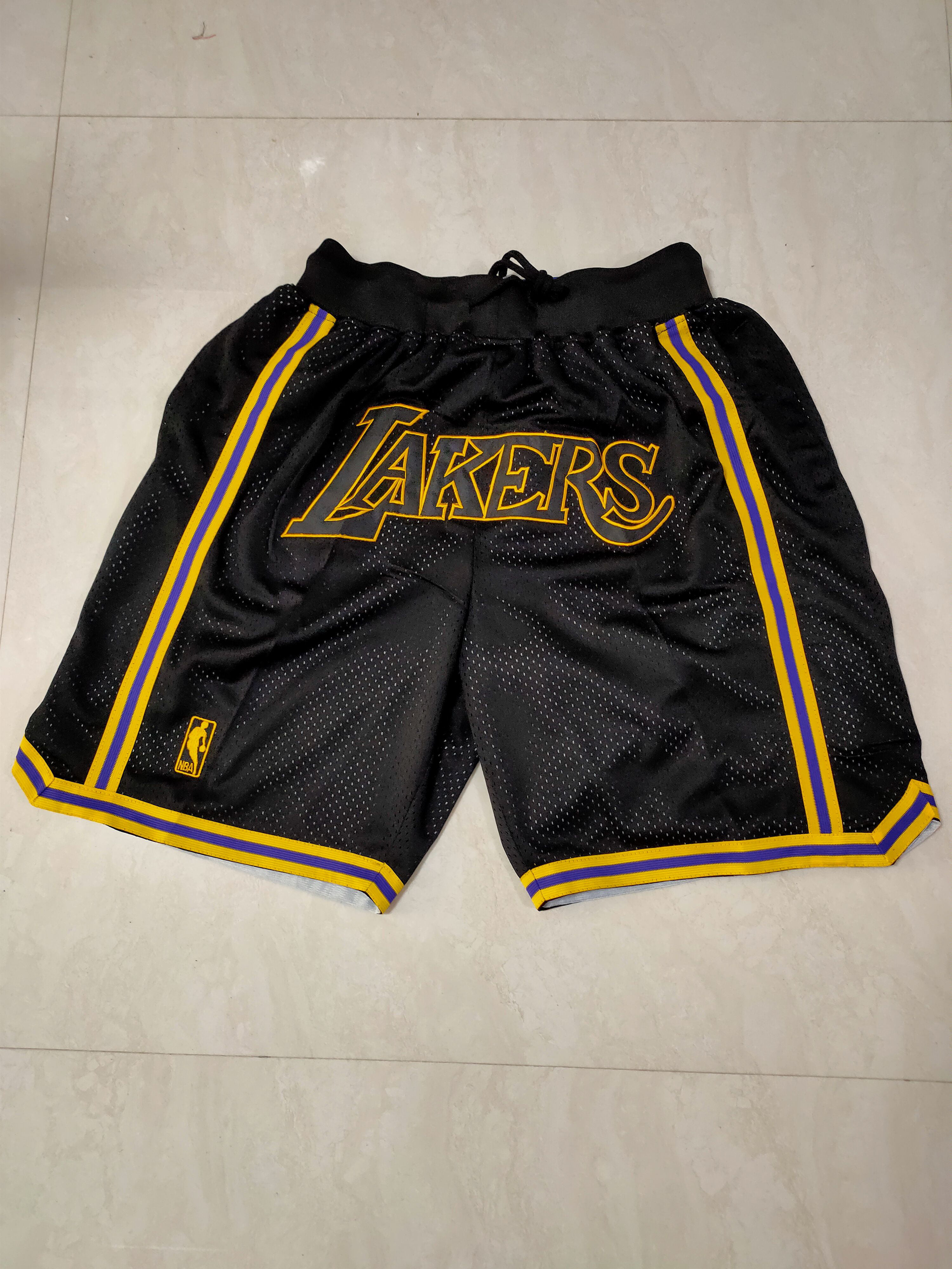 Men 2021 Los Angeles Lakers Black Shorts 5 size:M Nepal