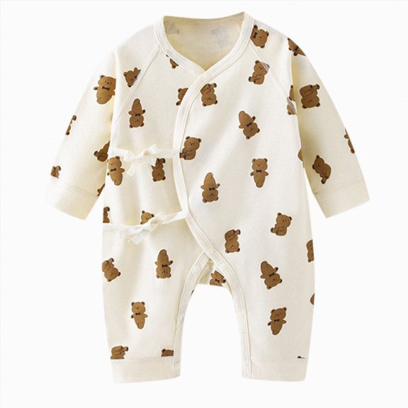 Wonitaaizi Unisex Baby Boys Girls Footless Newborn Baby Sleepers Pajamas Romper Boys Girls Long Sleeve(6-9 Months,Yellow)