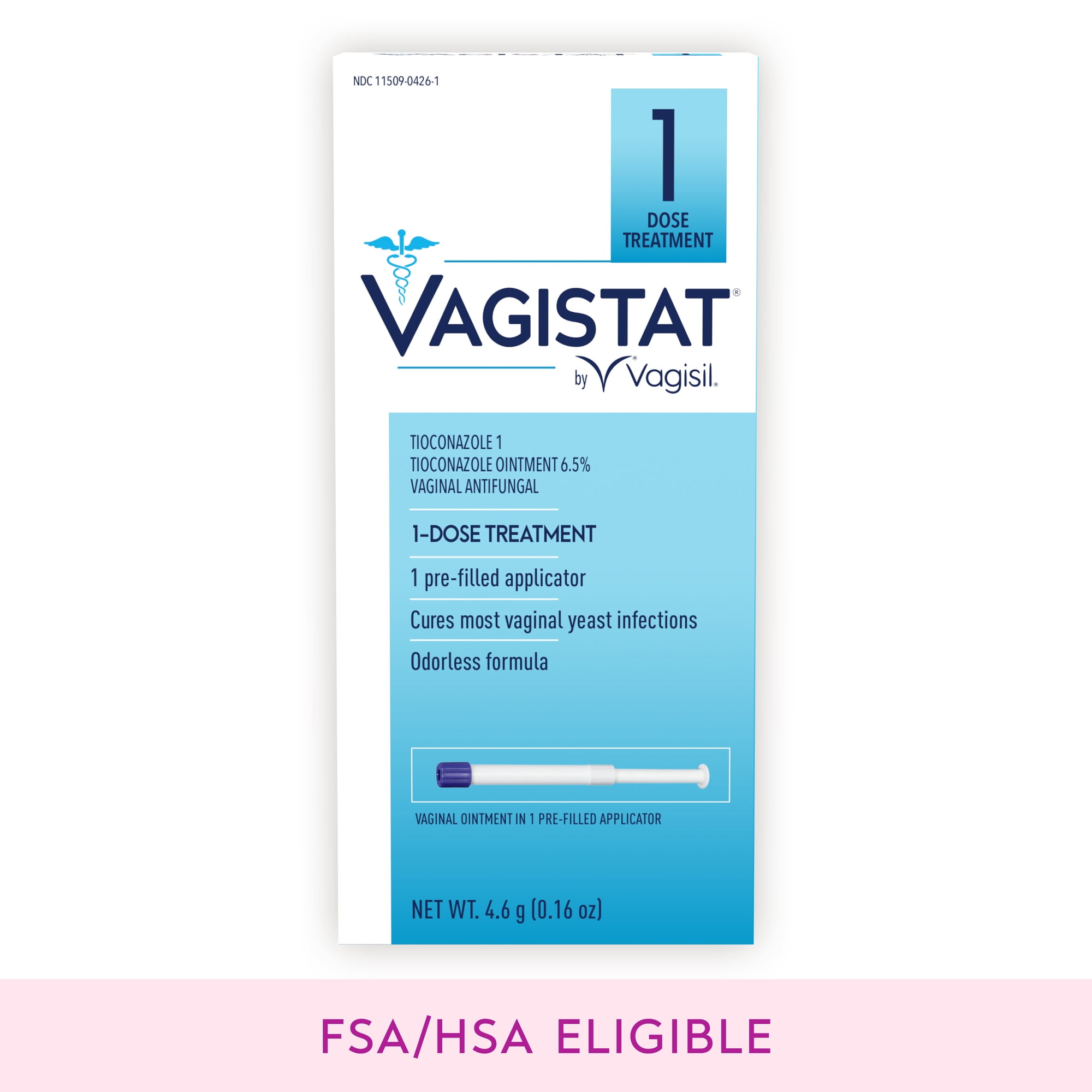 Vagistat By Vagisil Vaginal Antifungal Yeast Infection Treatment, 1-Dose Ointment in Pre-Filled Applicator, 0.16 oz