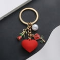 thumbnail image 2 of SLYNSHome Fashion Red Heart Keychain,Red Rose Pendant Keychain Key Ring for Purse Handbags Women Valentine's Day Gifts Birthday Gift, 2 of 6