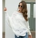 thumbnail image 1 of Suéter de mujer de gran tamaño con cuello en V suelto suéter de punto outwear, 1 of 6