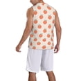 thumbnail image 2 of Xecao Orange Peach print basketball shirt for both men and women, a unisex basketball jersey perfect for theme parties-4X-Large, 2 of 6