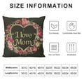 thumbnail image 5 of Shiartex Mother's Day Pillow Covers  Pink Carnation Throw Pillow Covers I Love Mom Pillow Cases Gift for Mom, OutdoorCushion Cases for Sofa Couch Home Decor Multi-Size, 5 of 5
