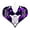 purple, variant on Crafted Heart-Shaped Acrylic Hanging Ornaments,Special Shaped Love Heart Art Window Pendant Ornament,Acrylic Hanging Decoration Home Living Room Bedroom Car Decoration