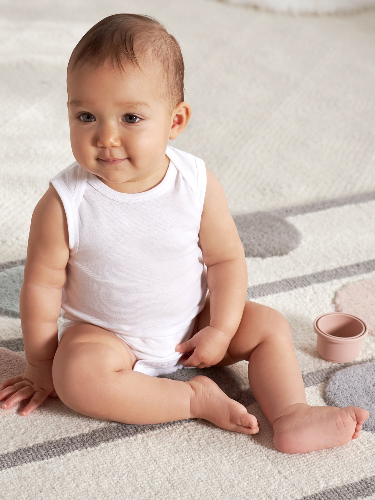 Gerber Baby Boy Baby Girl Unisex Sleeveless White Onesies Bodysuits 8 Pack Newborn 24 Months Walmart