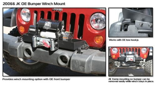 Bulldog 20066 Winch Mount for Jeep JK