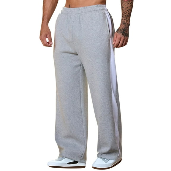 Mens Baggy Sweatpants Wide Leg Elastic Waist Track Pants Y2k Stretch Summer Casual Pants for Soft Trendy Streetwear