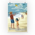 thumbnail image 3 of Topsail Island, North Carolina, Kite Flyers (12x18 Wall Art Poster, Room Decor), 3 of 3