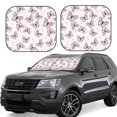 thumbnail image 1 of Balery Pink Butterflies (2) Parasol para parabrisas de coche de 2 piezas | Parasol plegable para parabrisas delantero de coche para la mayoría de sedanes-Large, 1 of 6