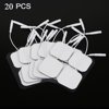 OWSOO 20pcs 5*5cm Self Adhesive Replacement Tens Non-woven Fabric Physical Therapy ReusableTENS Unit Patches Electrode Pads for Electric Digital Machine Massagers Health Care Tool