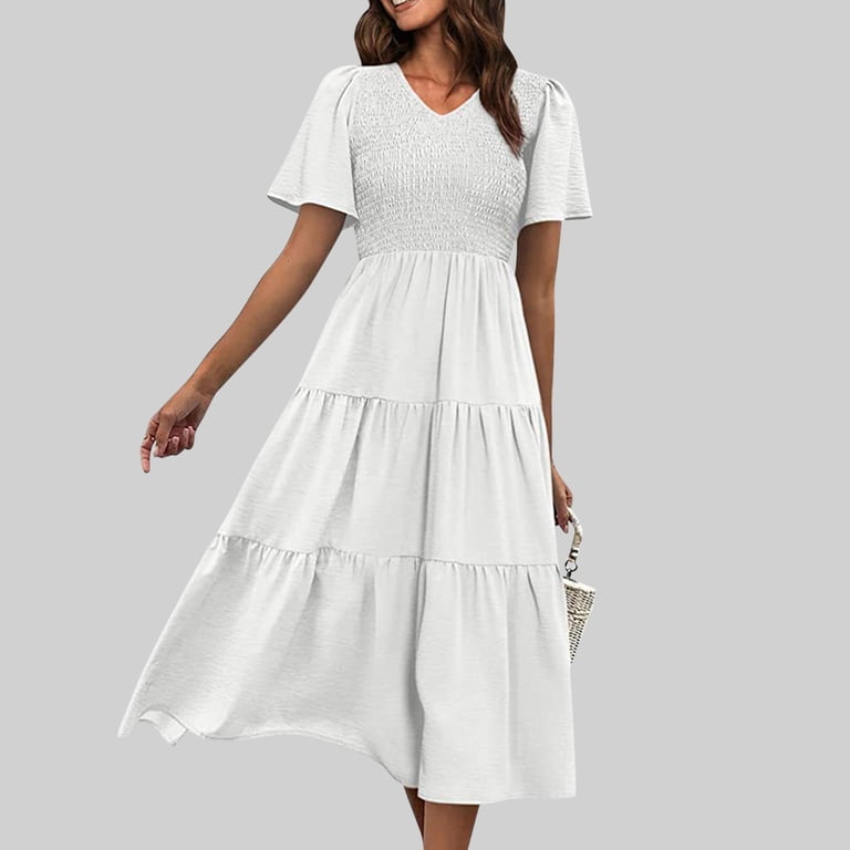 yellow maxi dress beach Ruffled Halter V-Neck Backless Loose A-Line Maxi Sundress