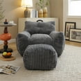 thumbnail image 2 of Jopath Giant Bean Bag Chair,Giant Plush Bean Bag Chair For Adults With Armrests And Footstool,Cozy Fluffy Cloud Mini Couch For Living Room, Bedroom & Dorm Gray, 2 of 8