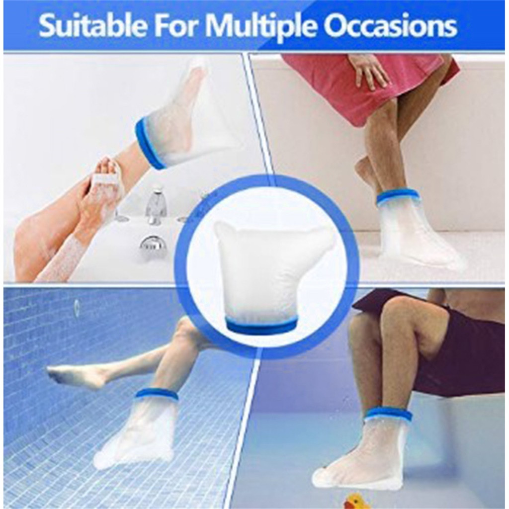New Reusable Waterproof Adult Foot Cast Bandage Protector Clear Bathing