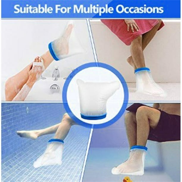 New Reusable Waterproof Adult Foot Cast Bandage Protector Clear Bathing ...