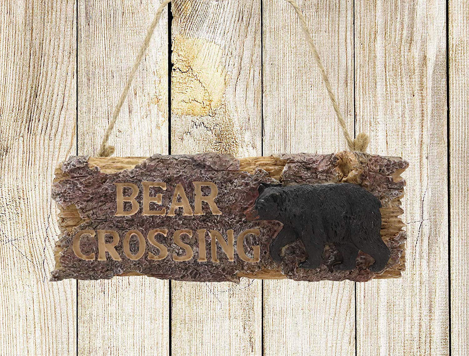 Black Bears rustic country lodge sign primitive cabin animal wall decor plaque 2 