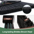thumbnail image 5 of Heavy Duty Angled Broom for Outdoor/Indoor Use for Sweeping Patio, Garage, Stiff Bristles & Adjustable 59.8" Handle, Black, 5 of 8