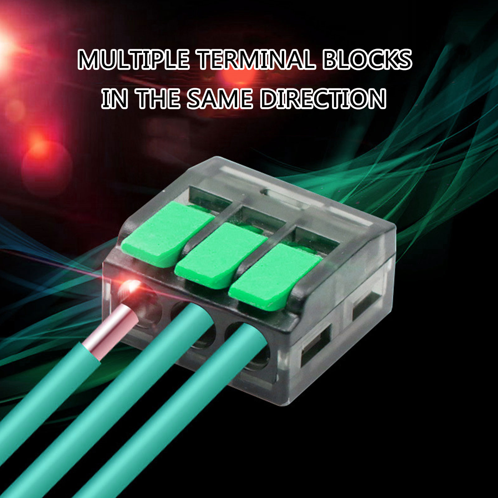 BIBABLYKE 75Pcs Lever Wire Connector Fast Connection Terminals Electrical Connectors Quickly Cable Splicing Terminals Easy to Use