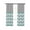 Gray Turquoise White, variant on Grey Chevron Blackout Curtains, Light Blocking Print Window Curtains, Geometric Turquoise Print Wavy Striped White Thermal Insulated Window Drapes for Living Room 2 Panels, 84"W x 84"L