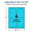 thumbnail image 6 of Avery Printable Arched Labels, Bright Blue, 4.75" x 3.5", 80ct, 6 of 11