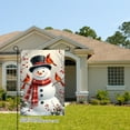 thumbnail image 2 of JOOCAR Snowman with Cardinals Garden Flag for Winter Christmas Home Outdoor Garden Yard Door Decor 12x18 inch, 2 of 5