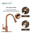 thumbnail image 4 of Akicon One-Handle Pull-Down Copper Kitchen Faucet - 16", 4 of 5
