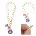 thumbnail image 4 of Unique Bargains 1 Pc Chain Bow Letter J Water Cup Pendant for Travelling Purple Alloy, 4 of 5