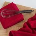 thumbnail image 3 of shiyou-Ripple Towel, Red, Set of 2, 3 of 4