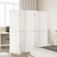 thumbnail image 3 of vidaXL Room Divider 5 Panels White Solid Wood Paulownia, 3 of 7